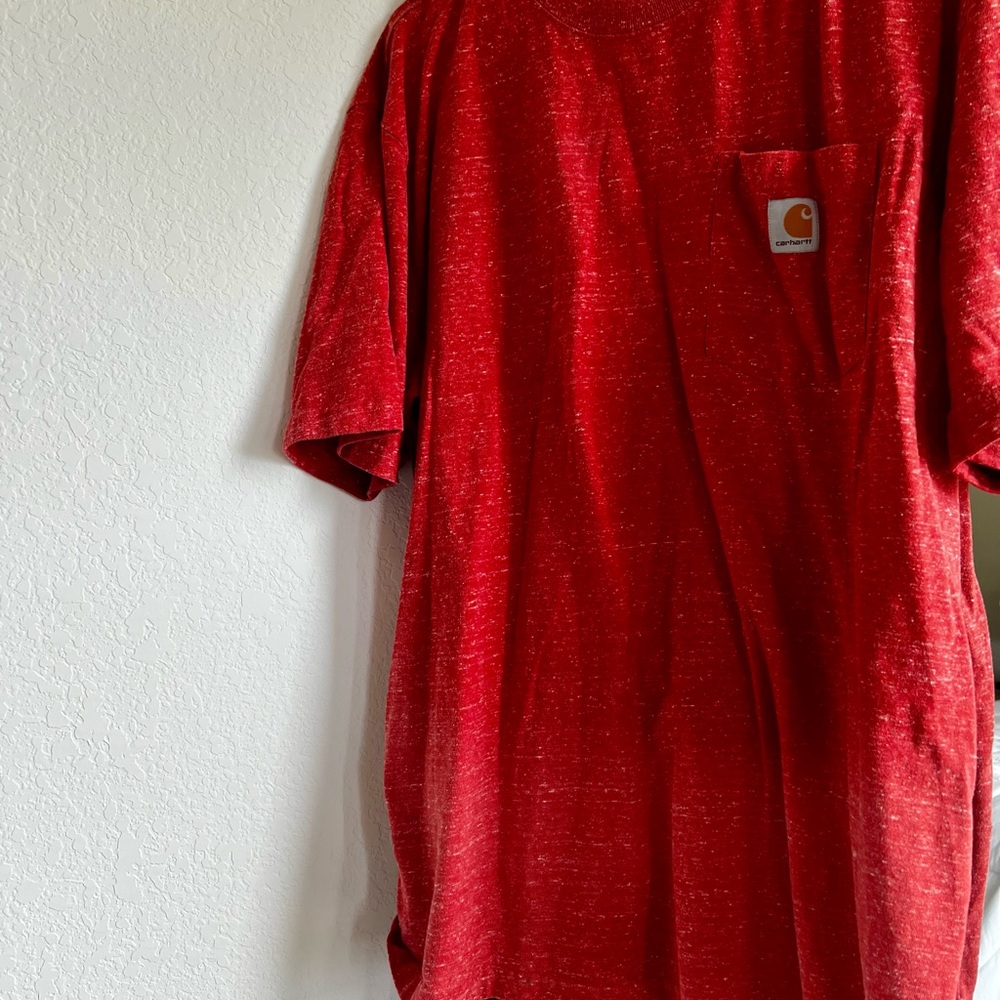 Carhartt Men's Heathered Red Short Sleeve Tee